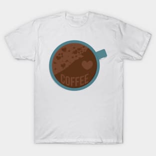 Coffee mug with hearts T-Shirt